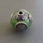 Kashmiri Perle 15 mm - grün – Bild 2