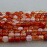 Karneol Perlen Strang 4 mm - facettiert – Bild 3