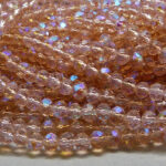 Glasperlen rosa schillernd