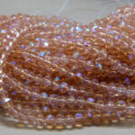 Glasschliff Perlen Strang - 6 mm rosa – Bild 3