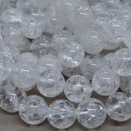 Bergkristall Perlen gecrackt