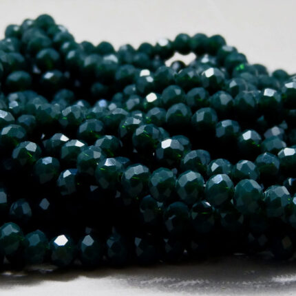 Glasschliff Perlen tannengrün