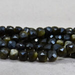 Obsidian Perlen Strang