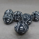 Afrikanische Ton Perle 20 mm