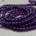 Amethyst Perlen Strang - ca. 4 mm – Bild 3